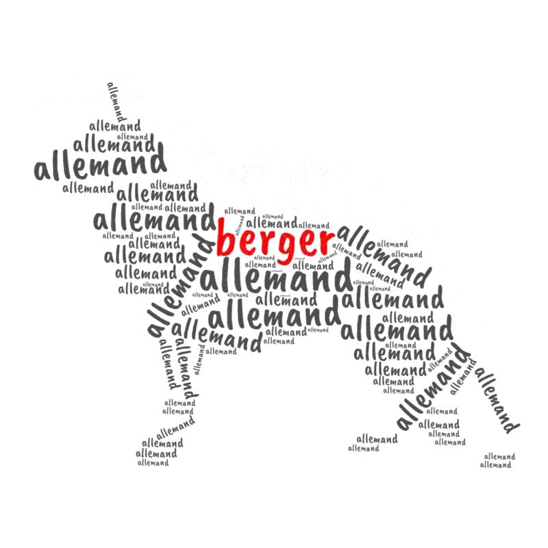 Deutscher Schäfer Silhouette Rasse Hund Text