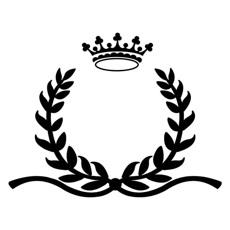 Laurel wreath with long spurs crown