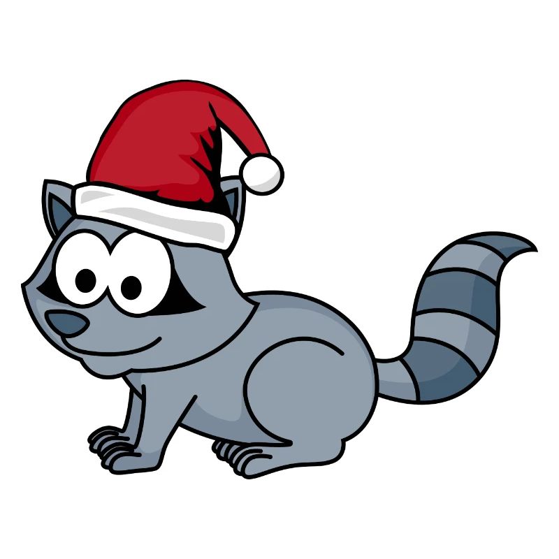 Waschbär Comic Weihnachten
