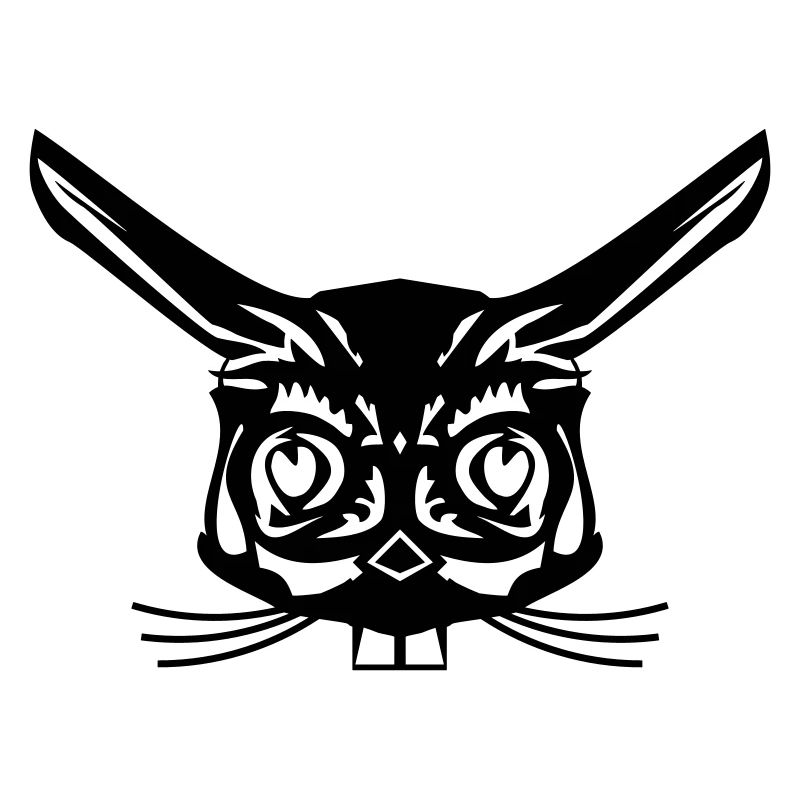 Visage abstrait de lapin
