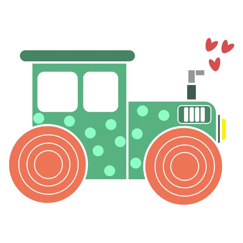 Kraftfahrzeug Ackerbau Herz Traktor Biobauer Feld