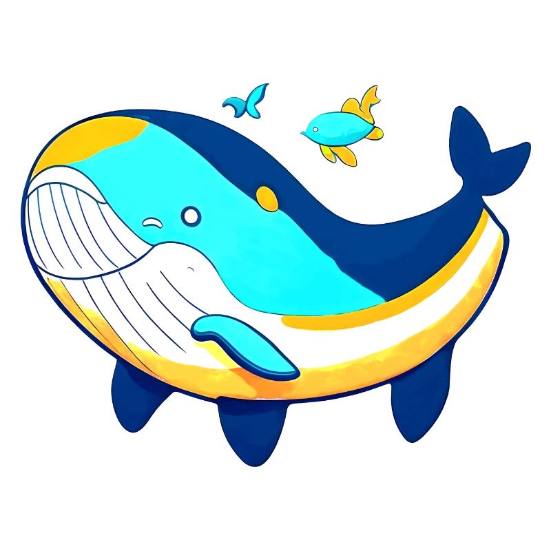 Baleine amicale avec bébé baleine