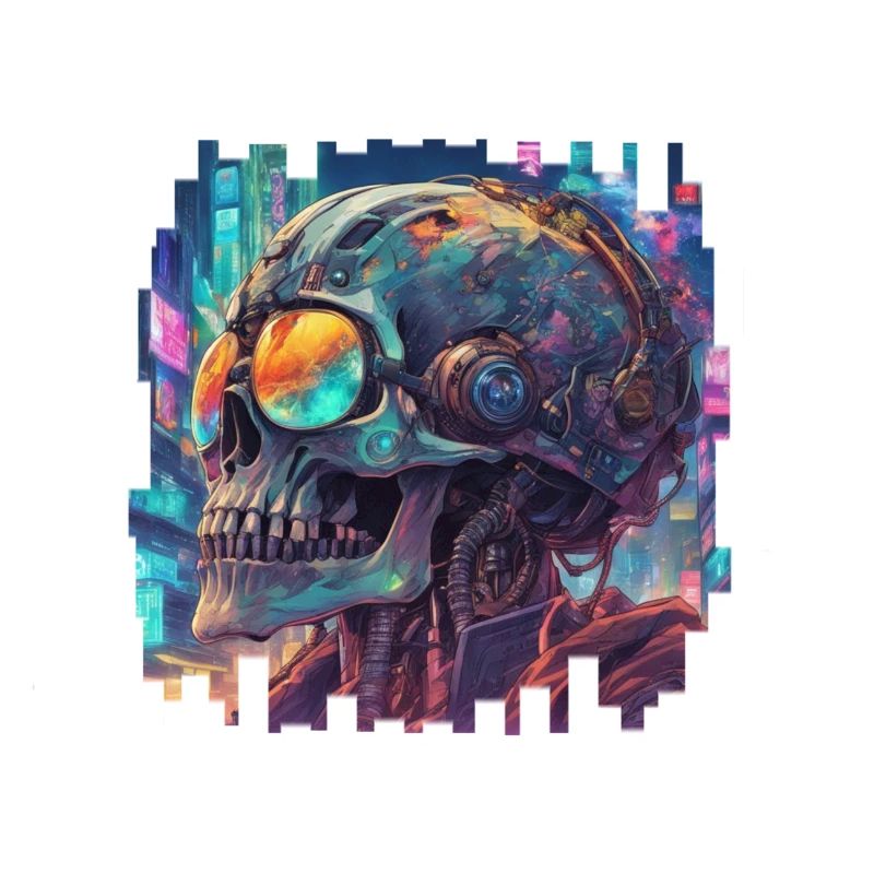 Cyberpunk Skull // NeonByte Cranium