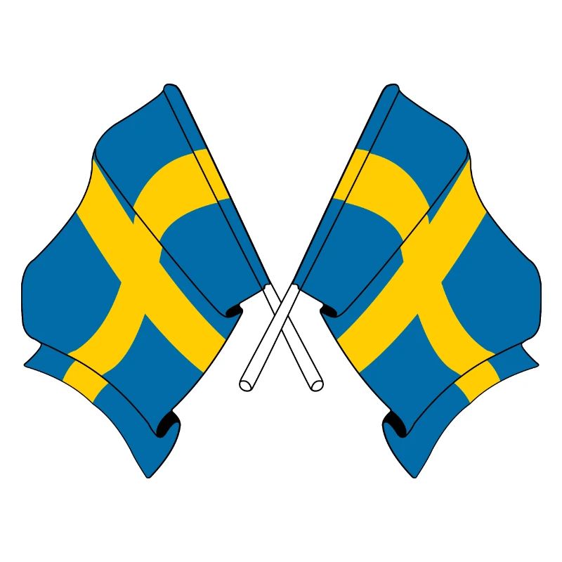 Two flags Sweden