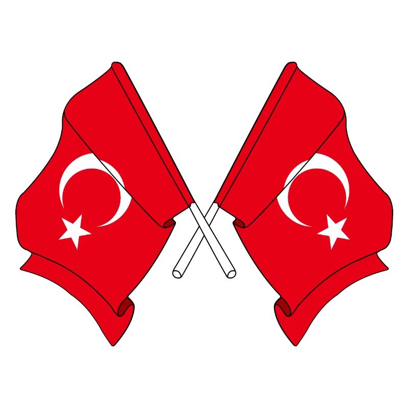 Two flags Turkey