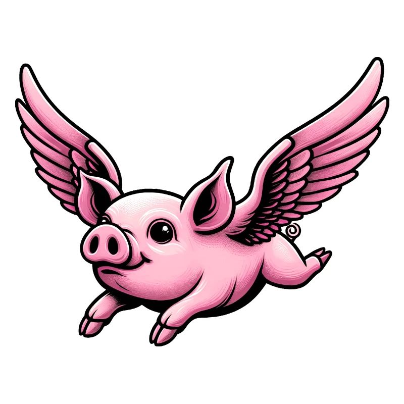 Flying Pig Funny Animals