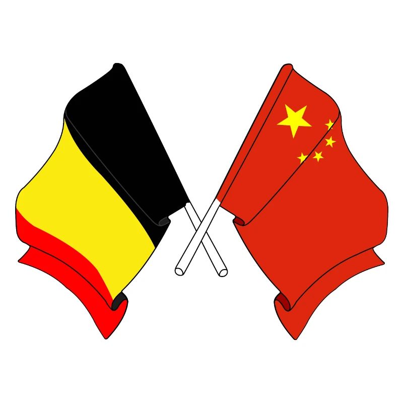 Drapeau Belgique Drapeau Chine