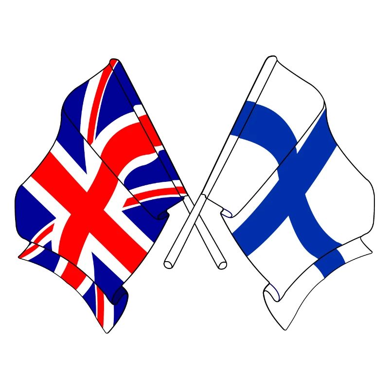 Drapeau Angleterre, drapeau Finlande