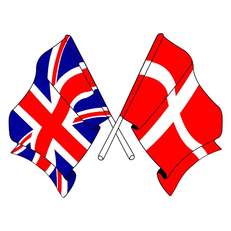 Drapeau de l’Angleterre, drapeau du Danemark