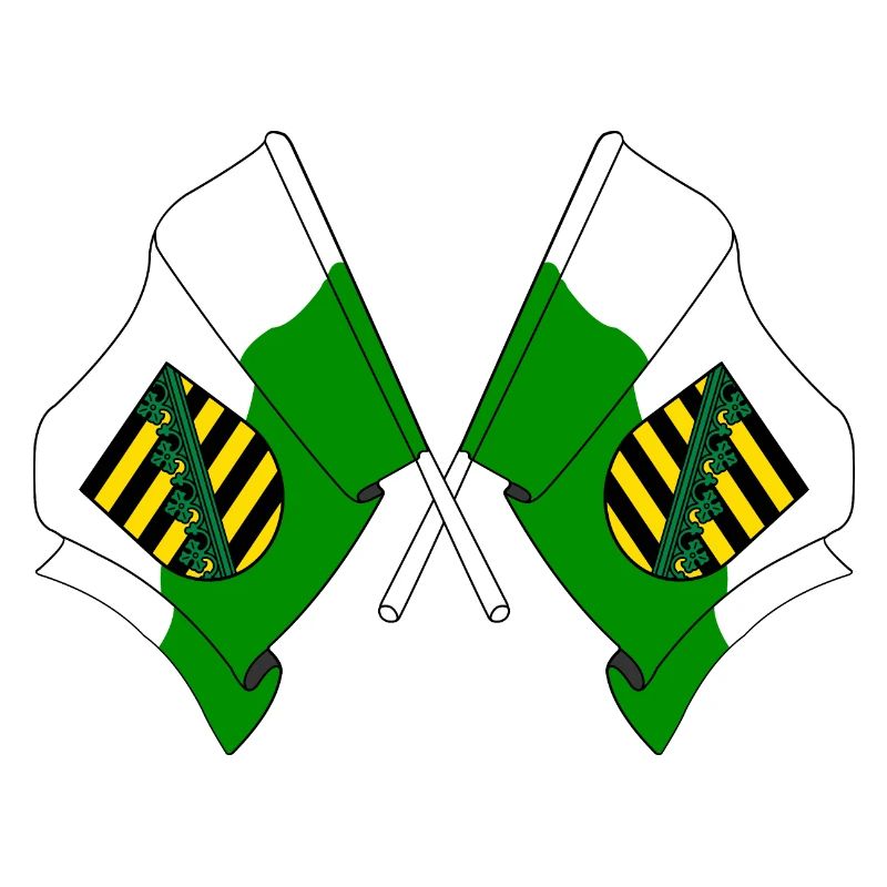 Deux drapeaux de Saxe