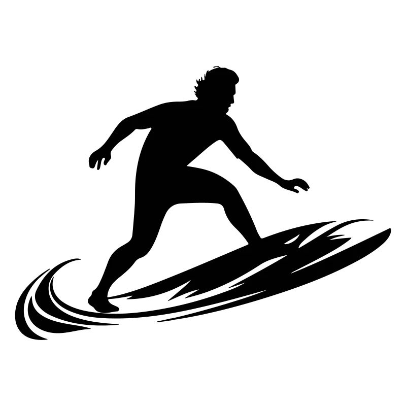 Surfer Mann Silhouette
