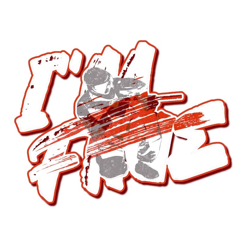 Ich bin ein Paintballer, der den Treffer wegwischt