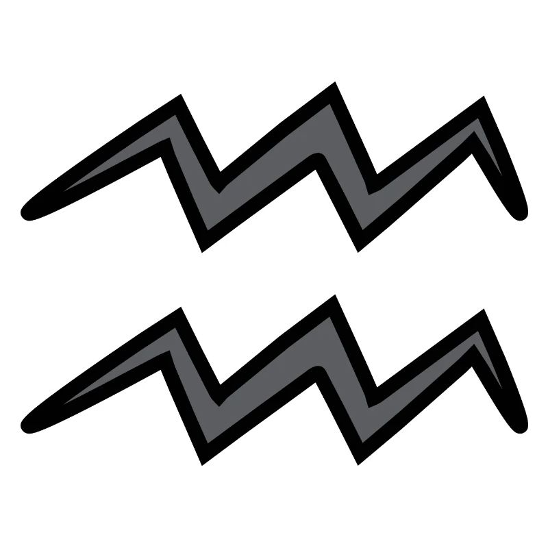Wassermann Sternzeichen Symbol Schwarz & Grau