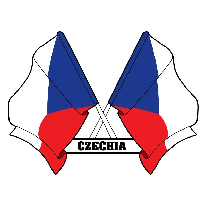 RÉPUBLIQUE TCHÈQUE – Drapeaux croisés