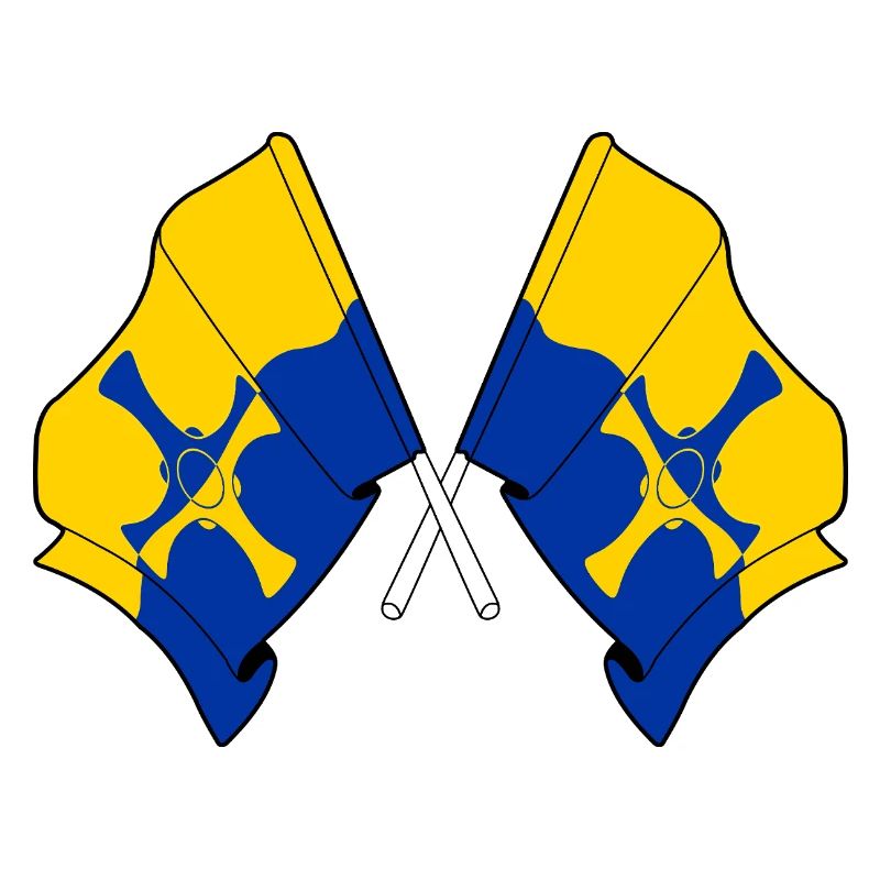 Two flags crossed – Durham