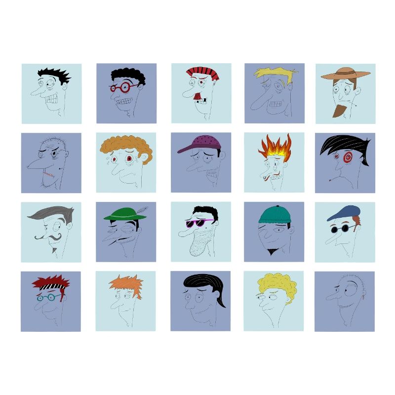All Faces bisher Sammlung Nr. 1