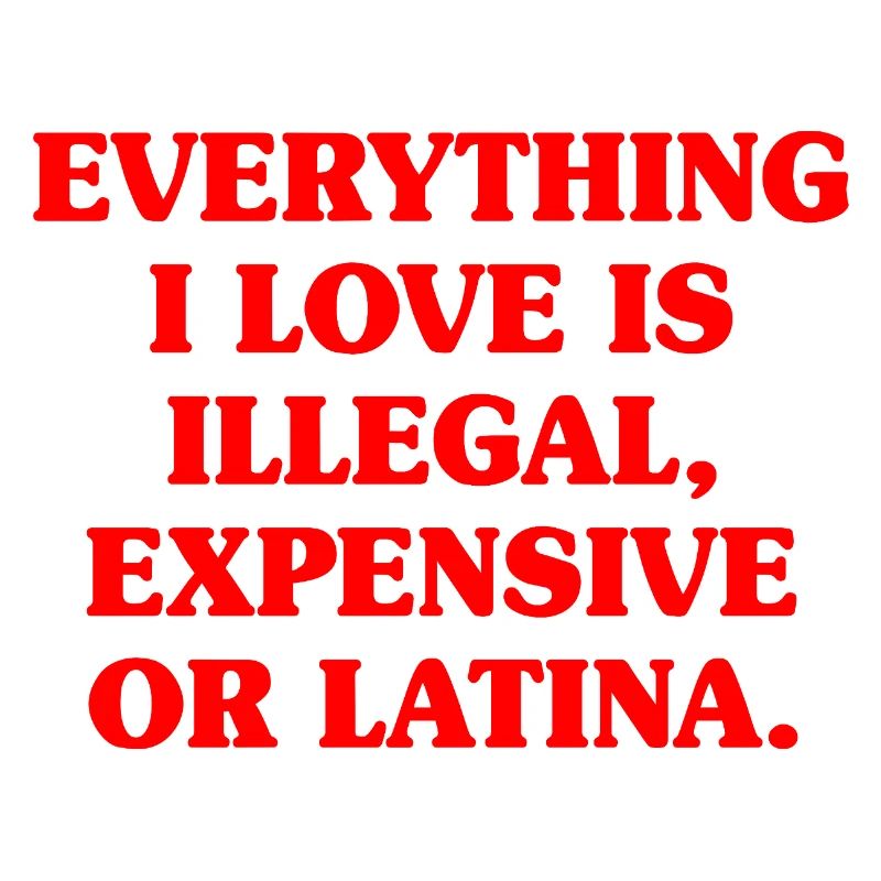 Everything I Love Is Illegal Expensive Or Latina