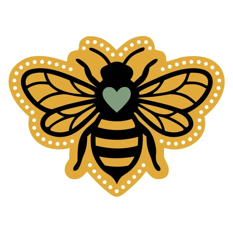 Bee Heart Beekeeping Nature Conservation Boho Mandala