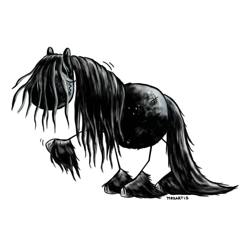 Frison cheval dessin animé