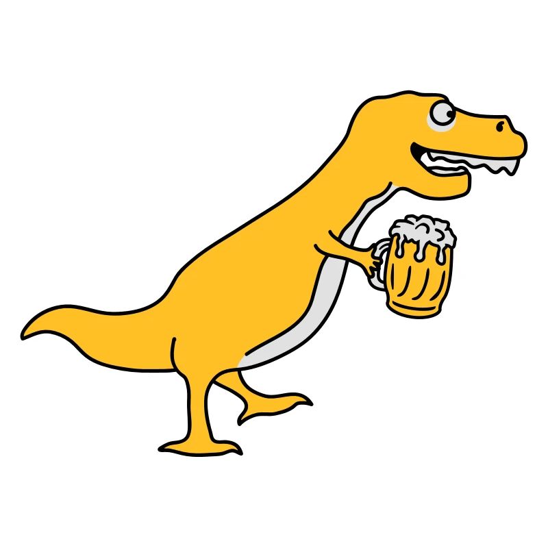Funny Drunken T-Rex Dino
