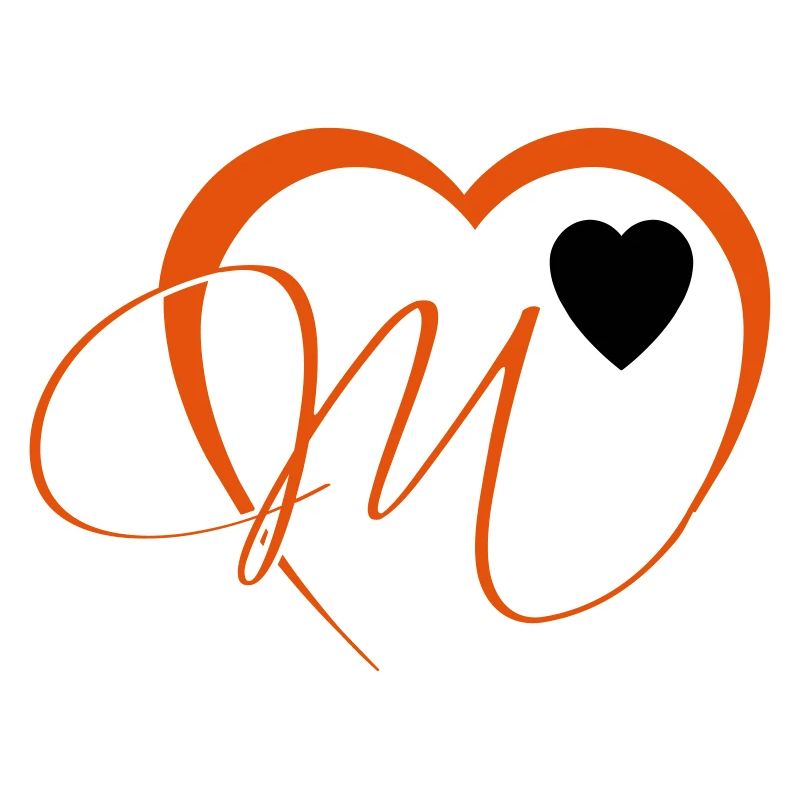 Valentinstag Herz mit Buchstabe M