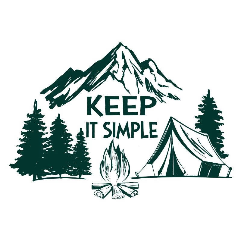 Keep it simple Abenteuer Wandern Camping Geschenk