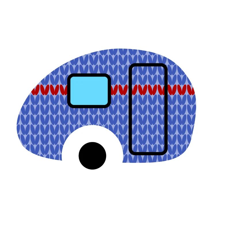 Caravan Strickmuster Wohnwagen Camping Winter