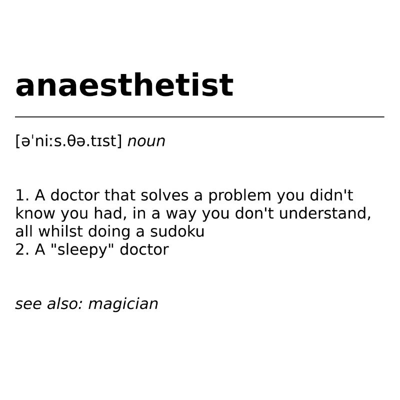Anaesthetist - The problem solver