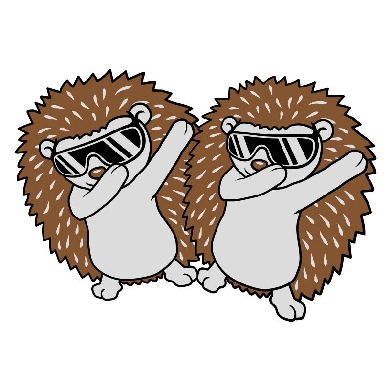 2 amis hérissons dabbing