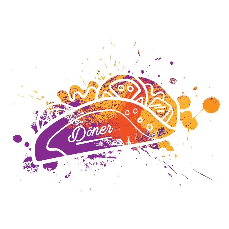 Döner Kebab Farbklecks Dumpling