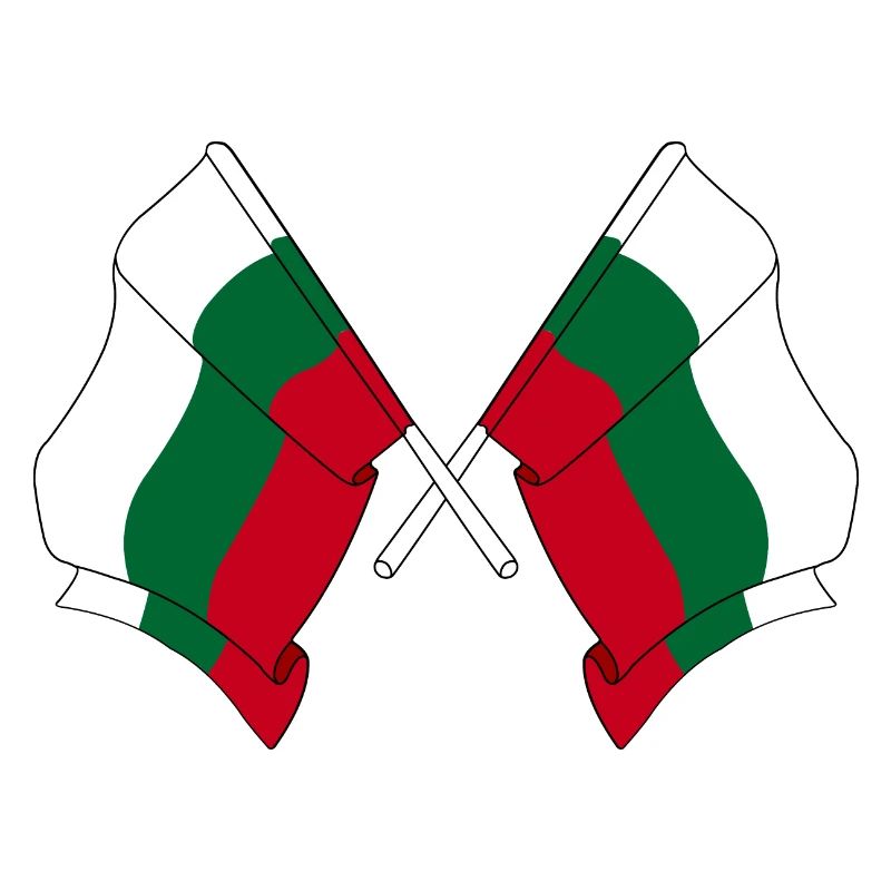 Two flags Bulgaria