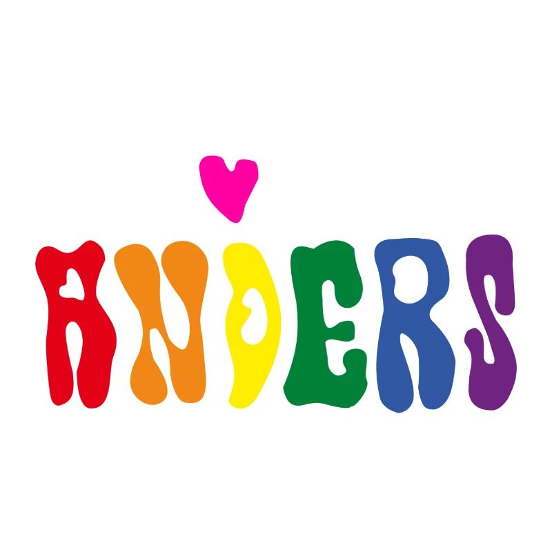 DU BIST ANDERS (Regenbogenfahne / LGBTQ)