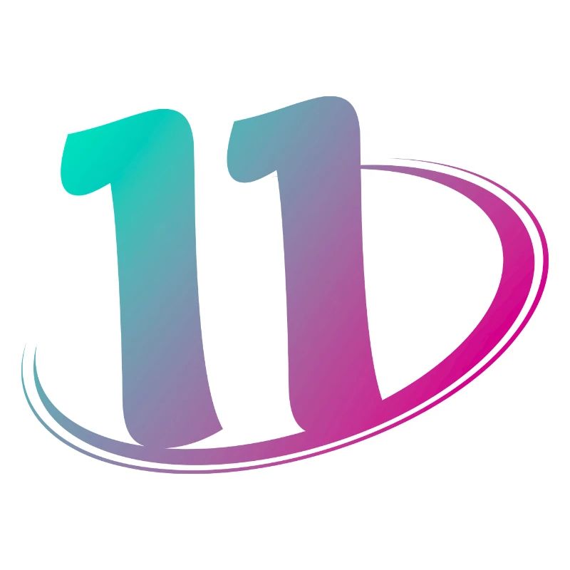 Numéro 11 multicolore