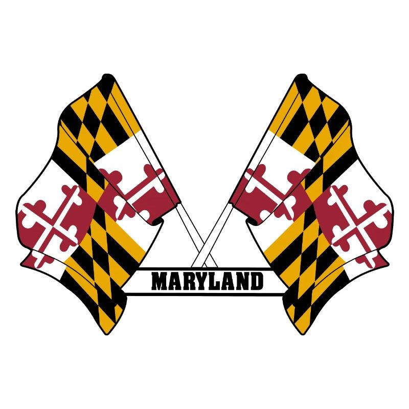 Two flags text MARYLAND