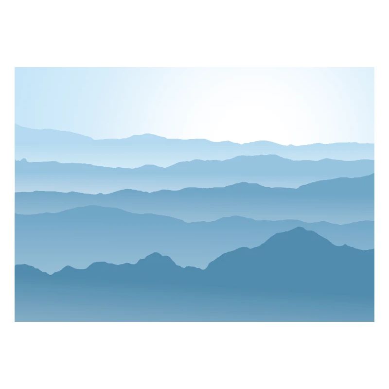 Mountains in blue