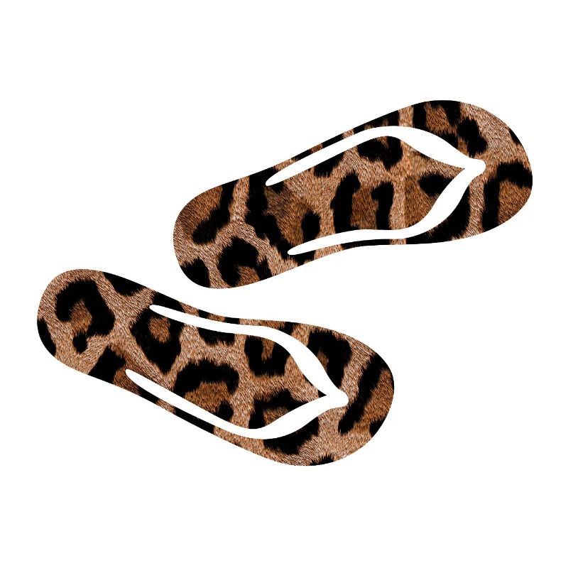 Latschen Leolook Flip Flops Mode Jaguar Tierprint