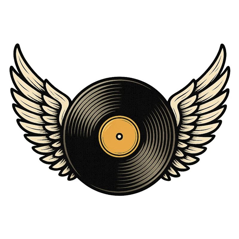 Disque vinyle avec piano à queue | Conception d’ailes en vinyle