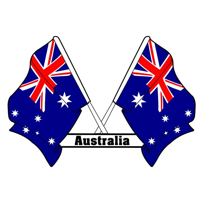 Australia Crossed Flags