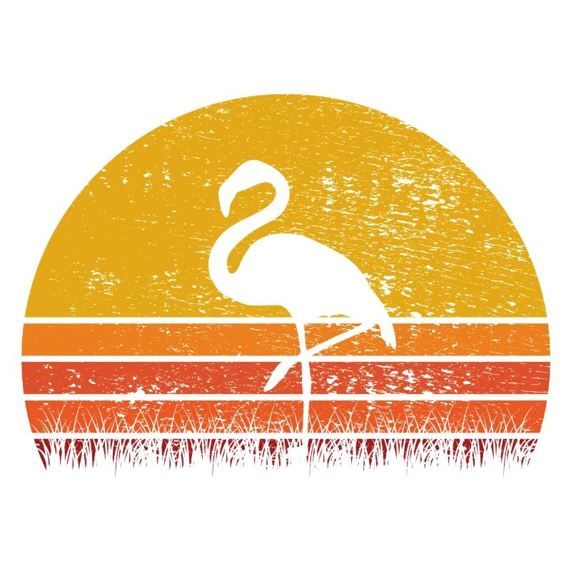 Flamingo at sunset
