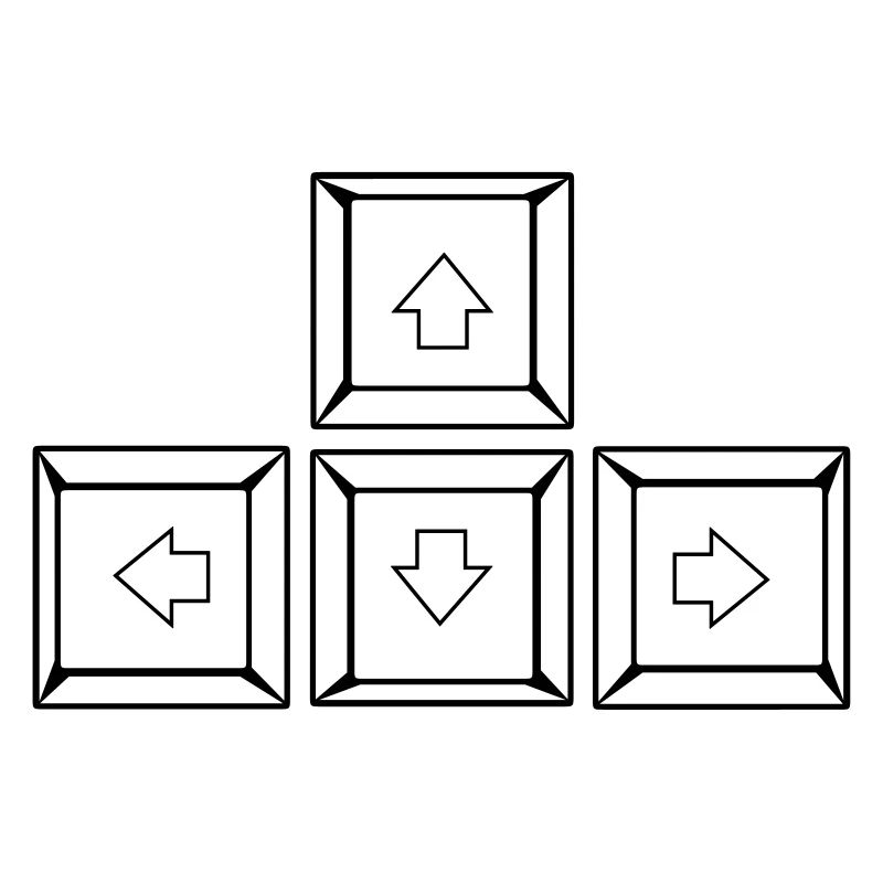 Up Down Left Right Keyboard Buttons (Keys)