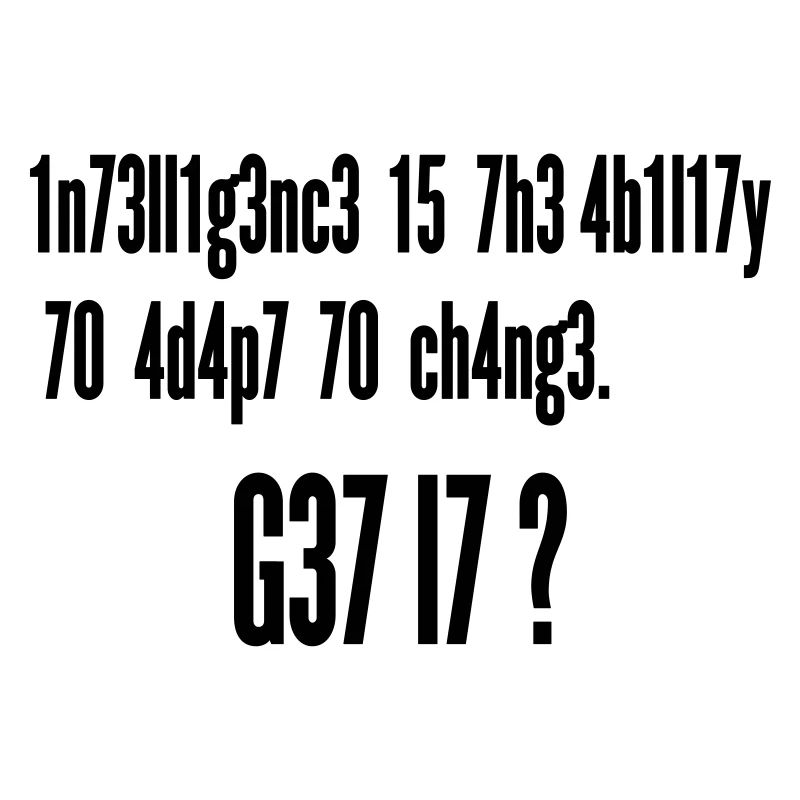 Intelligence Ability to Adapt Change | Leet Art