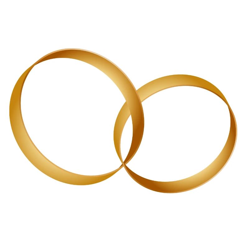 two gold rings - wedding ring - wedding