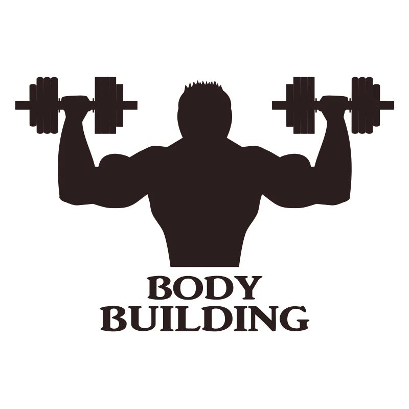 Bodybuilder mit Hanteln