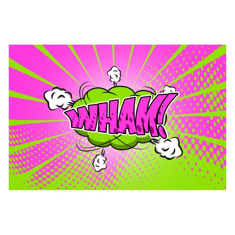 Wham! Comic Style Bubble Graffiti Lettering