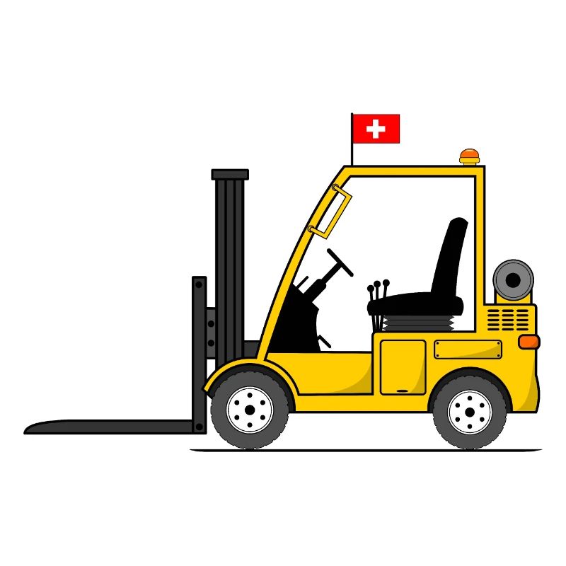 Chariot élévateur drapeau suisse