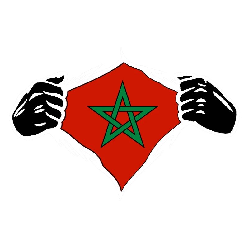 Drapeau du Maroc en force
