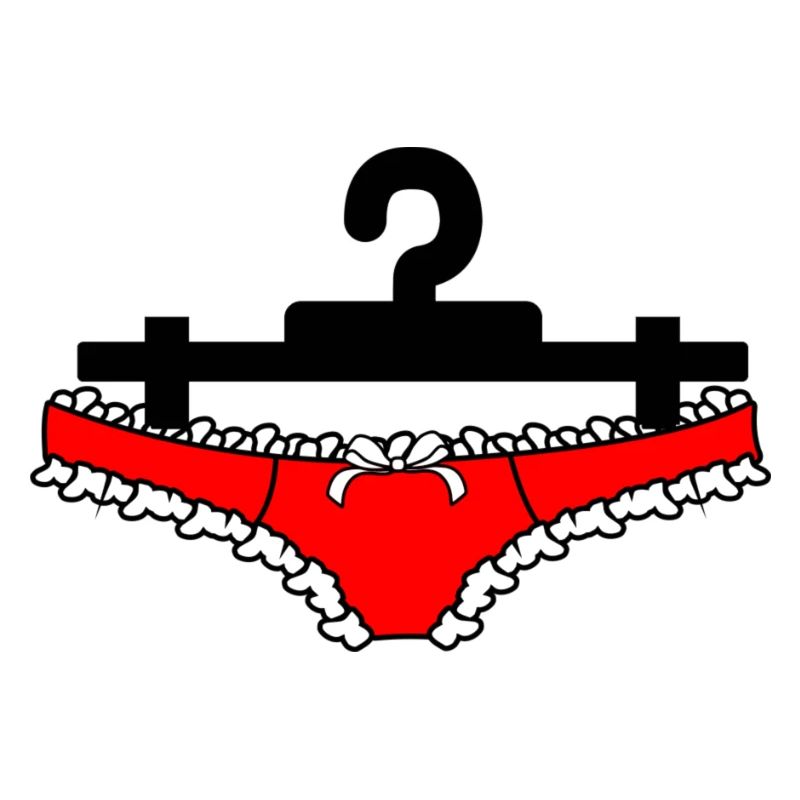 Dessous-Slips oder Damenunterhosen hängen an der Kleidung