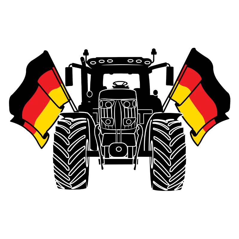 Tractor two flags Germany