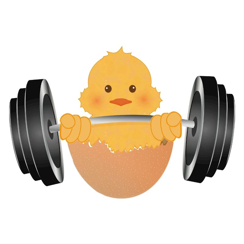 Bodybuilder chick with dumbbell during workout