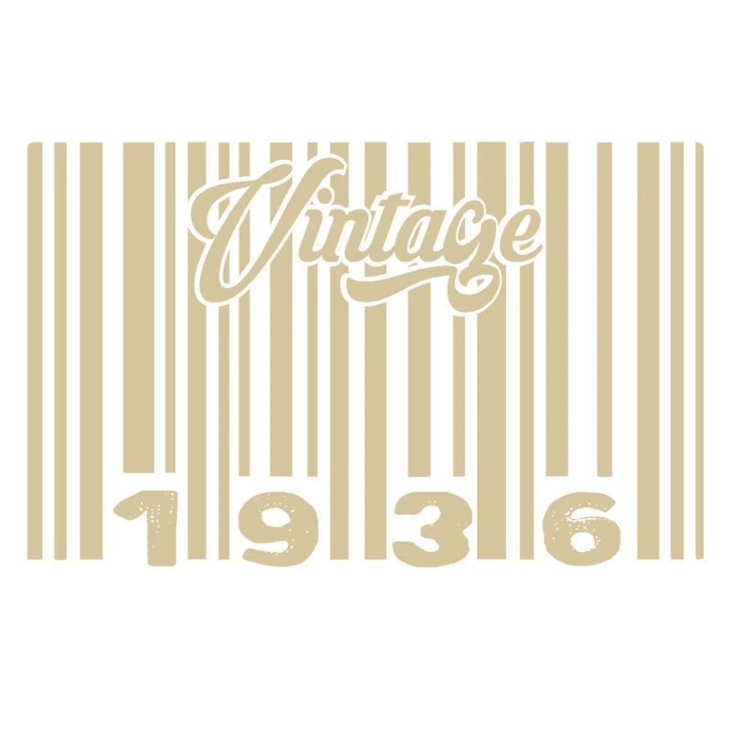 vintage 1936 Code barre 1936: Année 2025.